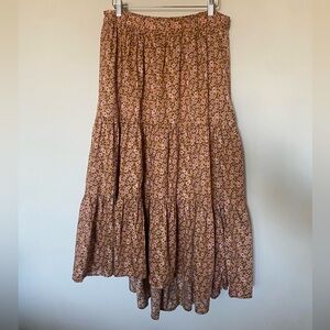 Tiered Printed Xirena Skirt - Size L